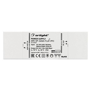 Блок питания ARLIGHT ARV-SP-FLAT 24V 60W IP20 33261
