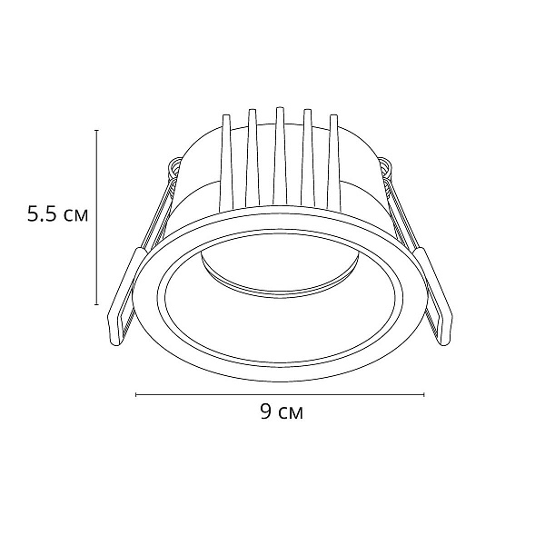 Светильник встраиваемый ARTE LAMP CHESS A3313PL-1WH