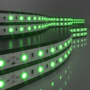 Лента LED 14,4 W/m 24V IP65 5050/60 GREEN 10mm (5м) a052972 ELEKTROSTANDARD