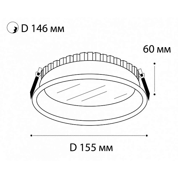 Светильник встраиваемый ITALLINE IT06 IT06-6013 black 4000K