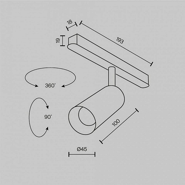 Трековый светильник MAYTONI FOCUS LED TR032-2-5W4K-M-BW