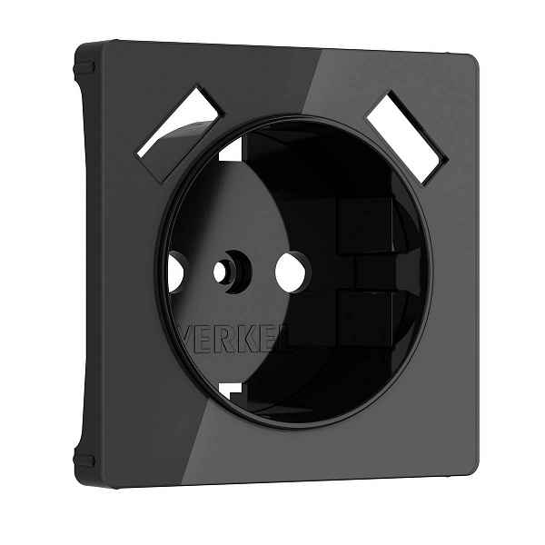 Накладка розетки с з/к + 2xUSB, черный, W1179548, WERKEL