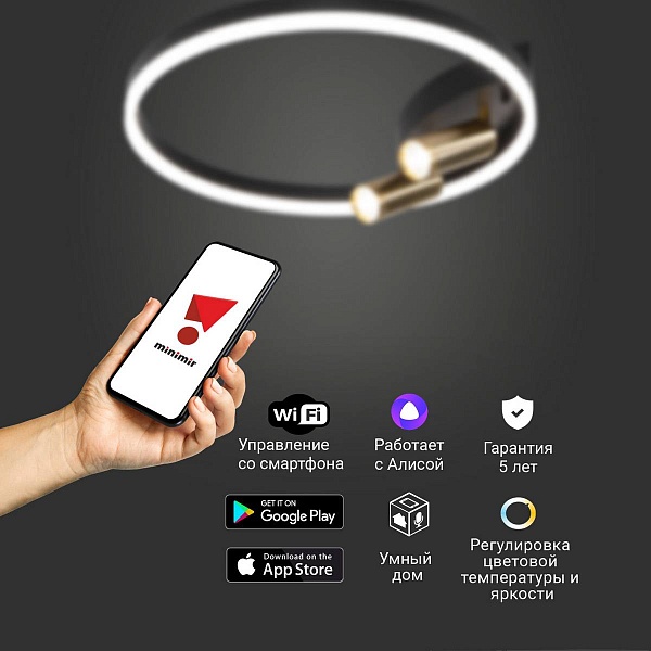 Люстра потолочная EUROSVET LUMINARI 90247/3 черный/золото Smart