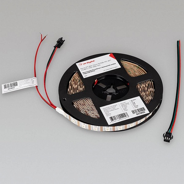 Лента LED SPI-B60 12 W/m 5V IP20 5060/60 K 10mm (5м) 37855 ARLIGHT