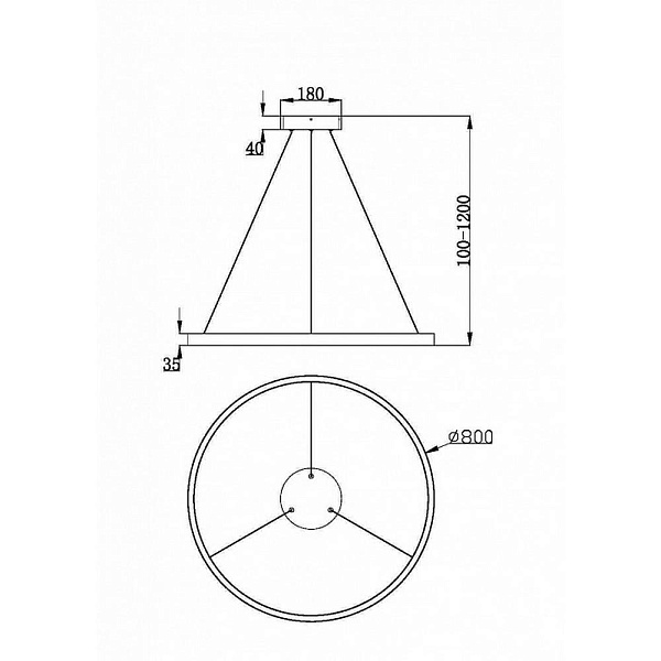 Подвес MAYTONI RIM MOD058PL-L42BK