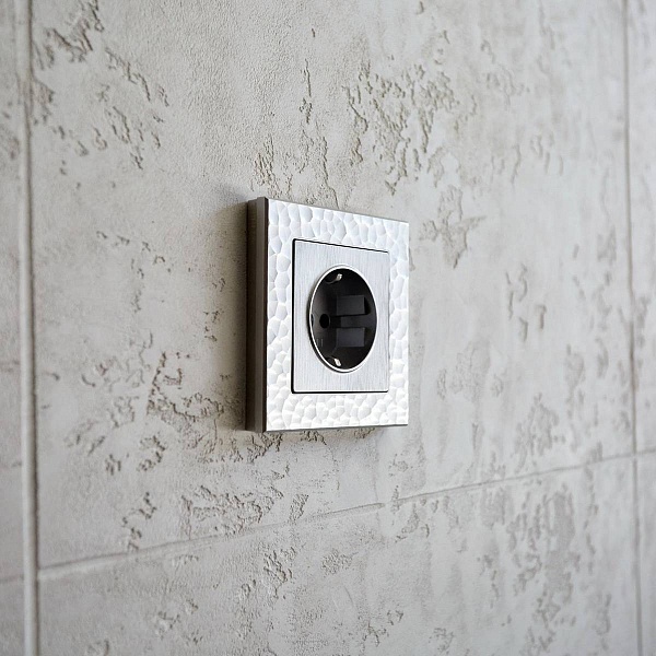 Рамка 1-пост, HAMMER, серебро, W0012406, WERKEL