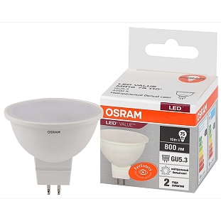 Лампа LED GU5.3  MR16 10W/840 220V  800Lm  OSRAM