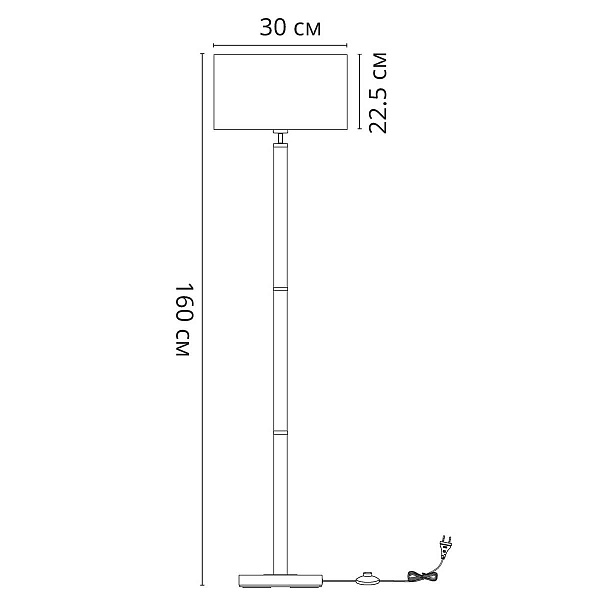 Торшер ARTE LAMP ROBERT A5029PN-1SS