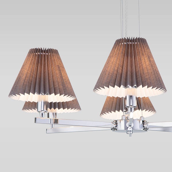 Люстра подвесная EUROSVET PEONY 60136/6 хром/графит