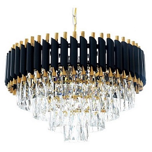 Люстра подвесная LUMINA DECO FUNNELI LDP 6003-550 BK+F.GD