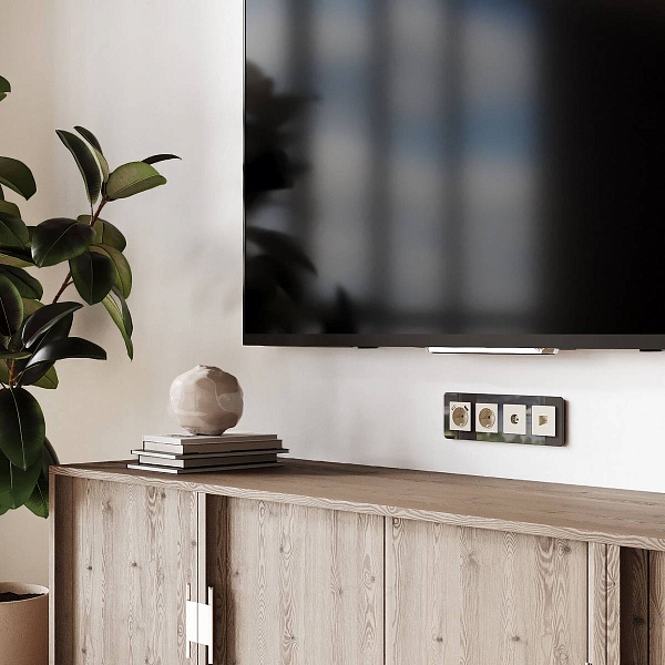 Розетка  TV одиночная, айвори матовый, W1183062, WERKEL
