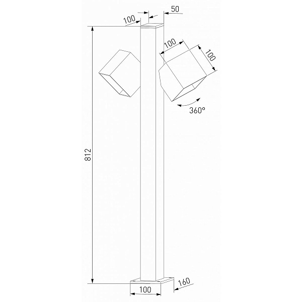 Светильник уличный столб низкий ELEKTROSTANDARD FJORD a071147