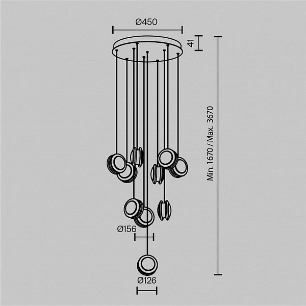 Подвес MAYTONI PHARAO MOD361PL-L41BS3K