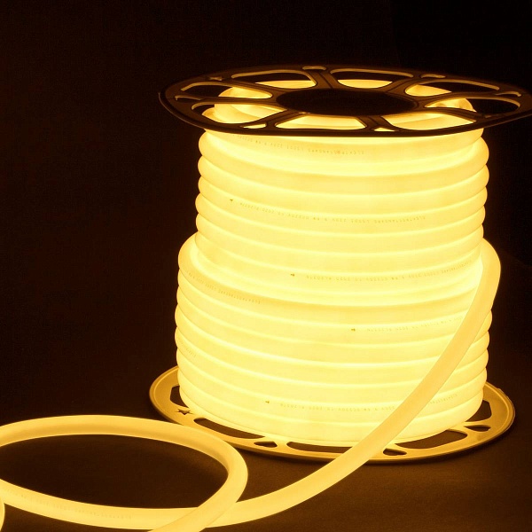 Лента LED ГИБКИЙ НЕОН 9,6 W/m 220V IP67 2835/144 3300K 16mm (50м) a052998 ELEKTROSTANDARD