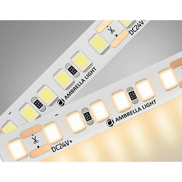 Лента LED 14,4 W/m 24V IP20 2835/180 3000K 8mm (5м) GS3201 AMBRELLA LIGHT