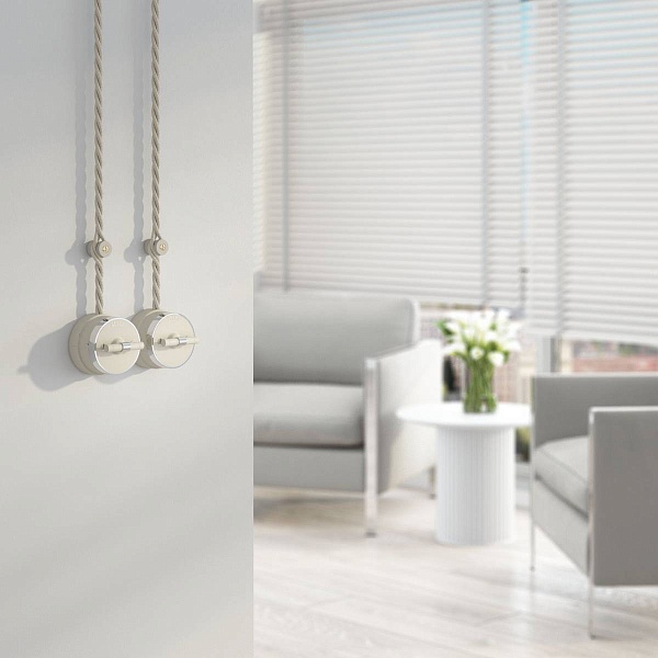 Выключатель 2-кл, VINTAGE, слоновая кость матовый / хром, W5822055, WERKEL