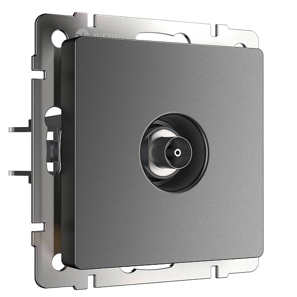 Розетка  TV одиночная, графит матовый, W1183064, WERKEL