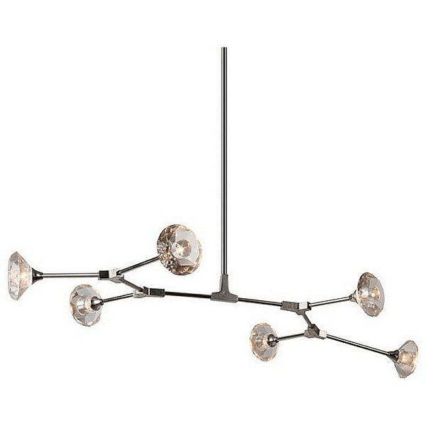 Люстра подвесная DELIGHT COLLECTION SALASCO KR0776P-6 nickel