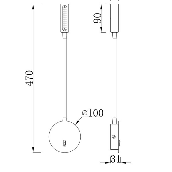 Бра MAYTONI STEM C035WL-L3MG3K
