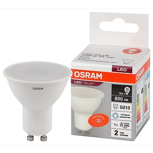 Лампа LED GU10  PAR16 10W/865 220V  800Lm  OSRAM