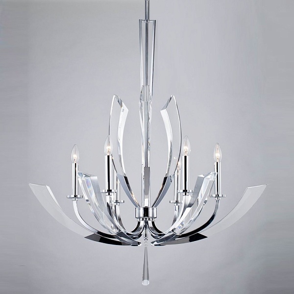 Люстра подвесная DELIGHT COLLECTION ICE KINGDOM P68028L-6 chrome