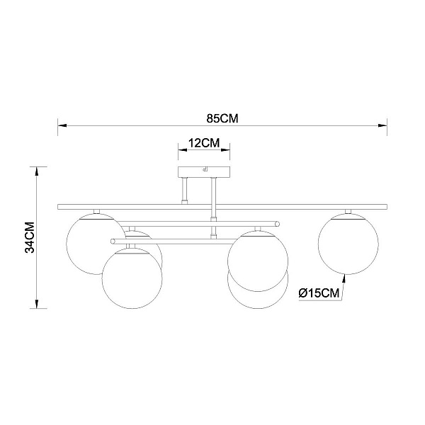 Люстра потолочная ARTE LAMP ALCOR A2224PL-6BK