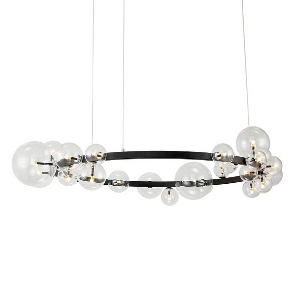 Люстра подвесная DELIGHT COLLECTION ART DECO BUBBLE KM1294P-24 black/clear