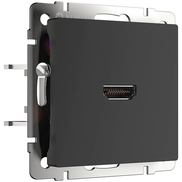 Розетка HDMI, черный матовый, W1186008, WERKEL