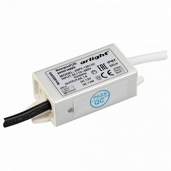 Блок питания ARLIGHT ARPV 12V 12W IP67 22205