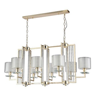 Люстра подвесная CRYSTAL LUX NICOLAS Nicolas SP8 L1000 Gold/White