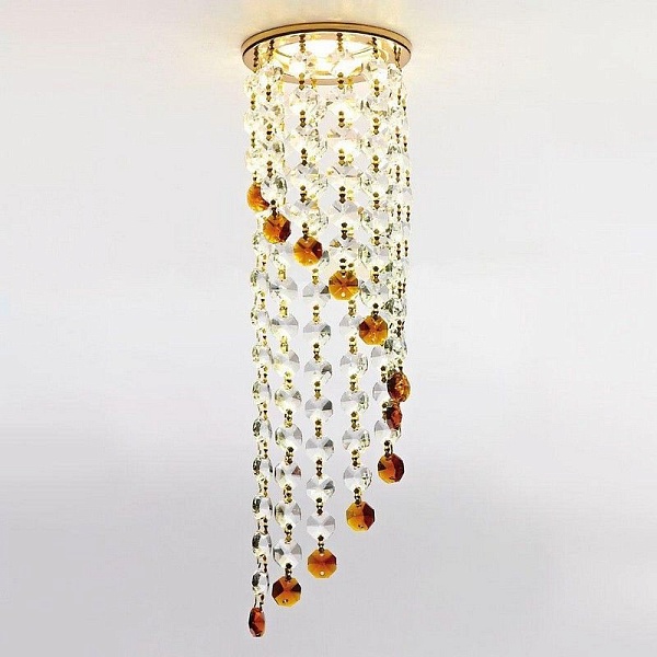 Светильник встраиваемый AMBRELLA LIGHT CRYSTAL K3440 CL/BR/G