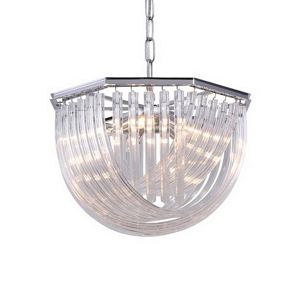 Люстра подвесная DELIGHT COLLECTION MURANO GLASS KR0116P-5R/A chrome