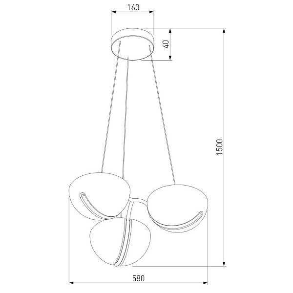 Подвес EUROSVET EMISFERO 50083/3 LED золото a069300