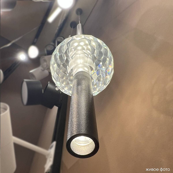 Подвес CRYSTAL LUX ELVIRA SP8W LED 4000K BLACK