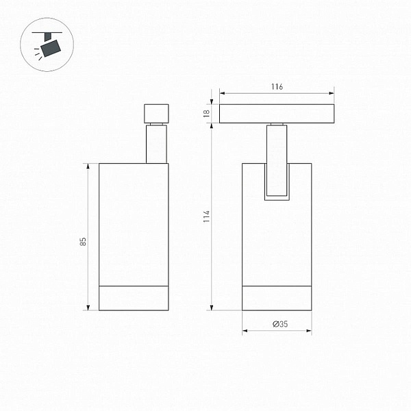 Трековый светильник ARLIGHT MAG-ORIENT 33621