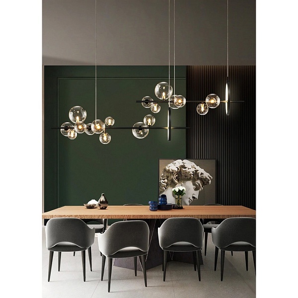 Подвес DELIGHT COLLECTION ART DECO BUBBLE KG1233P-7 black/clear