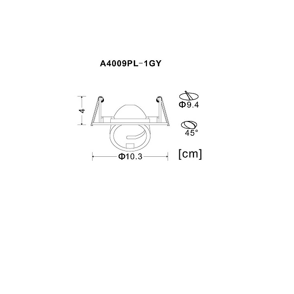 Светильник встраиваемый ARTE LAMP A4009PL-1GY