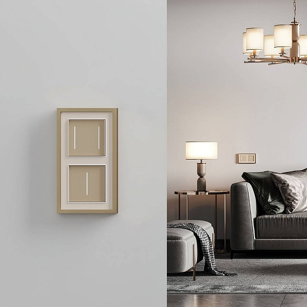 Выключатель сенсорный 1-кл, c Wi-Fi, шампань, W4513011, WERKEL