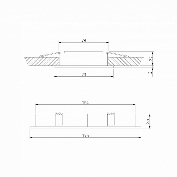 Светильник встраиваемый ELEKTROSTANDARD TETRO a071315