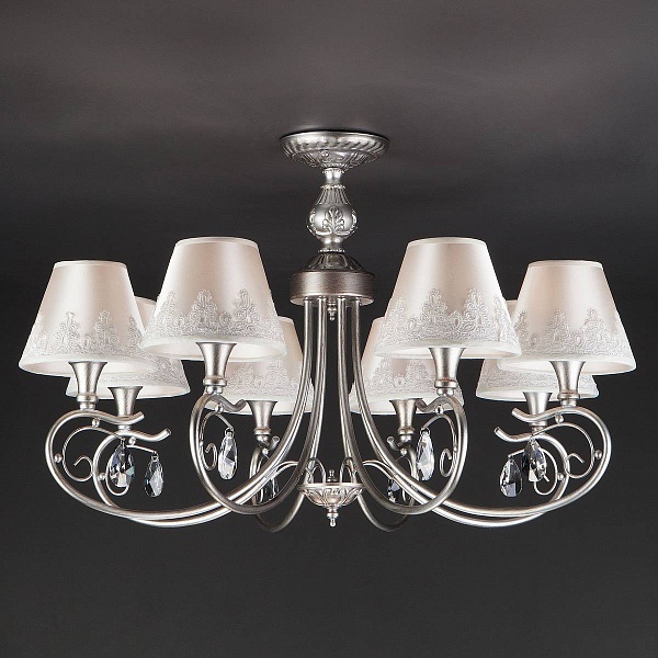 Люстра потолочная EUROSVET INCANTO 60069/8 серебро