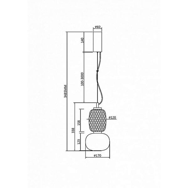 Подвес MAYTONI PATTERN MOD267PL-L18CH3K