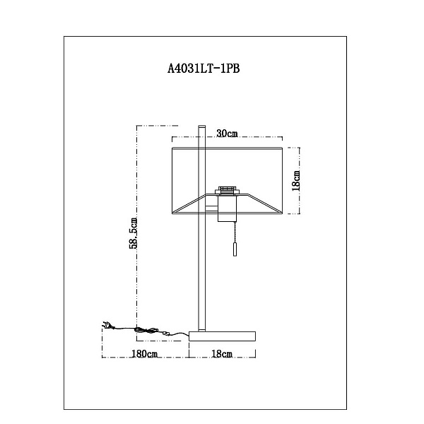 Настольная лампа ARTE LAMP PROXIMA A4031LT-1PB