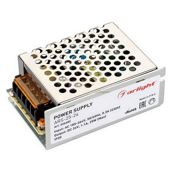 Блок питания ARLIGHT ARS 24V 25W IP20 26682