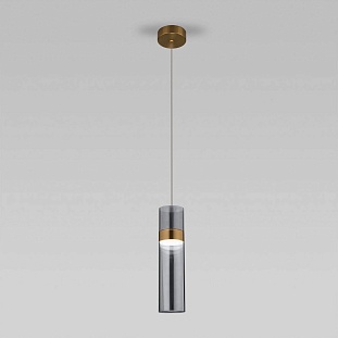 Подвес EUROSVET LUMEN 50244/1 LED латунь/дымчатый