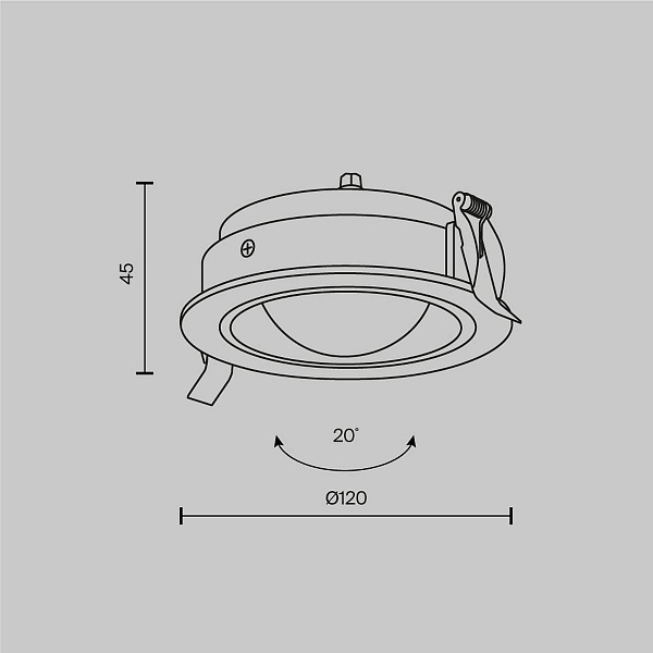 Светильник встраиваемый MAYTONI LENS DL105-12W3K-W