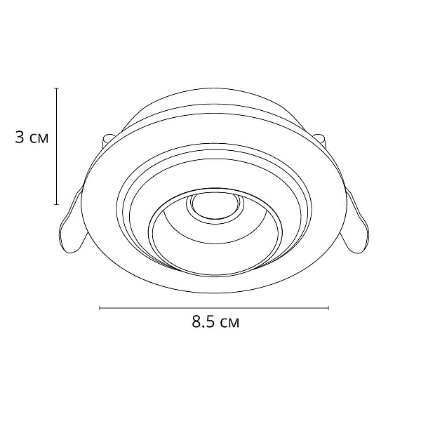 Светильник встраиваемый ARTE LAMP UVA A3318PL-1WH