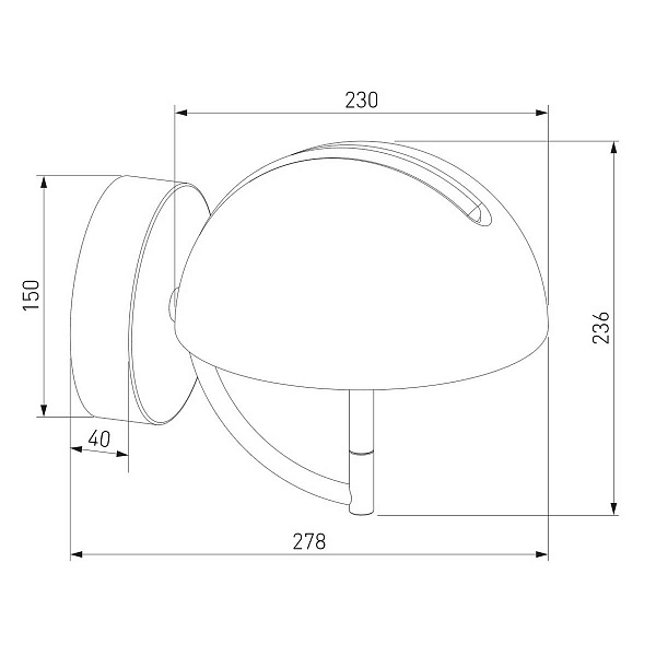 Бра EUROSVET EMISFERO 50083/1 LED золото a069297