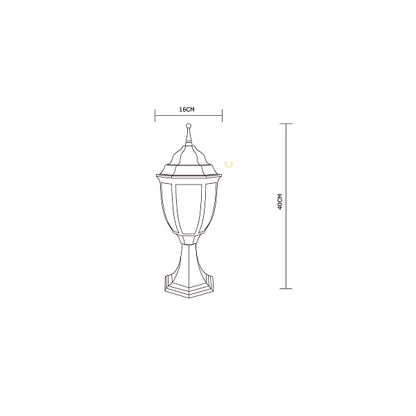 Светильник уличный столб низкий ARTE LAMP A3151FN-1BN