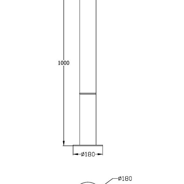 Светильник уличный столб низкий MAYTONI GINZA O041FL-L30B3K