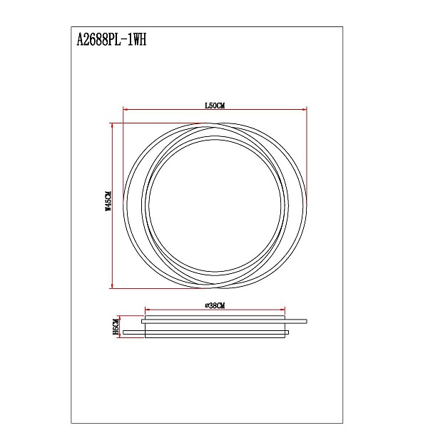 Светильник потолочный ARTE LAMP SONNY A2688PL-1WH